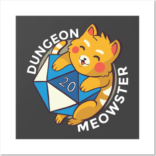 Dungeon Meowster White Posters and Art